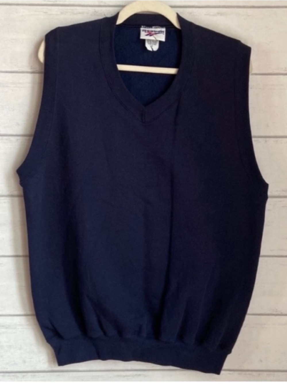 Reebok Vintage Dark Navy V-Neck Sweater Vest for Men